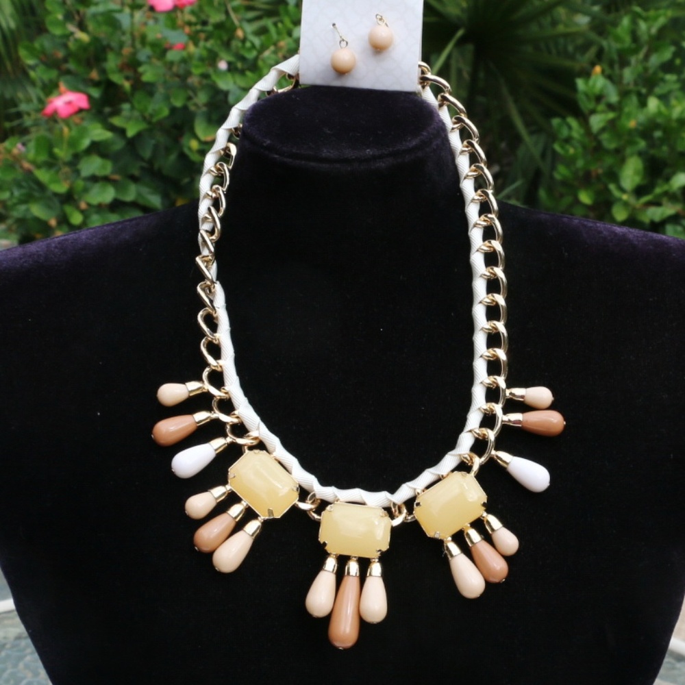 Boho Tribal Ethnic Chunky Statement Necklace Set